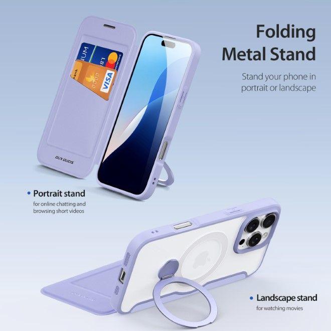 Immagine prodotto Dux Ducis Custodia in pelle Skin X Pro 360° Ring Stand Series (Apple iPhone 16 Pro)