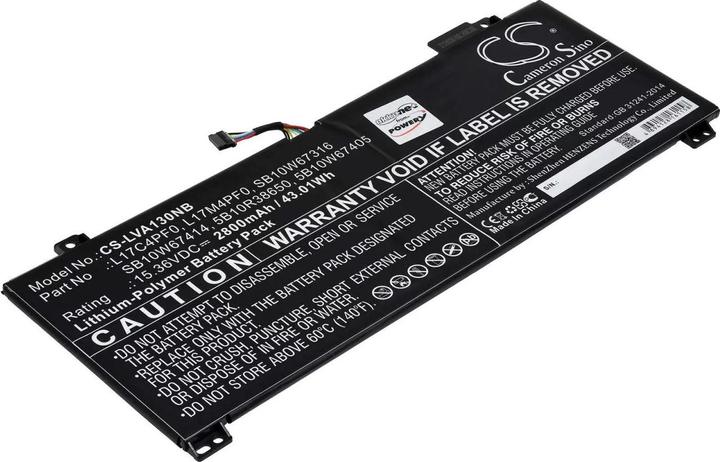 Actual product image AccuCell Battery Lenovo xiaoxin Air 13, IdeaPad S530-13IWL, Type L17C4PF0 (2800 mAh)