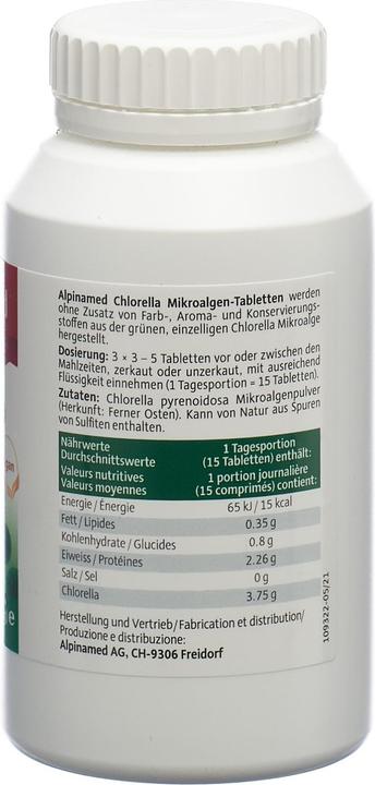 Actual product image Alpinamed Chlorella Tabl (600 Piece, Pills, 212 g)
