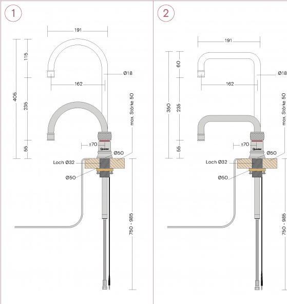 Actual product image Quooker - Wasserhahn Classic Nordic Round single tap PRO3 verchromt glänzend