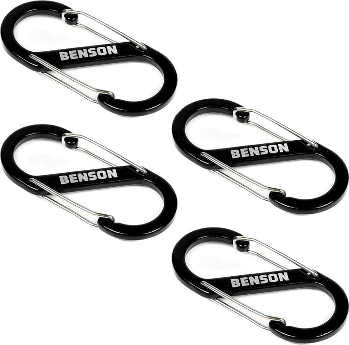 Produktbild Benson Karabinerhaken Doppelset 4 Stück, S-Clip, 4×9cm