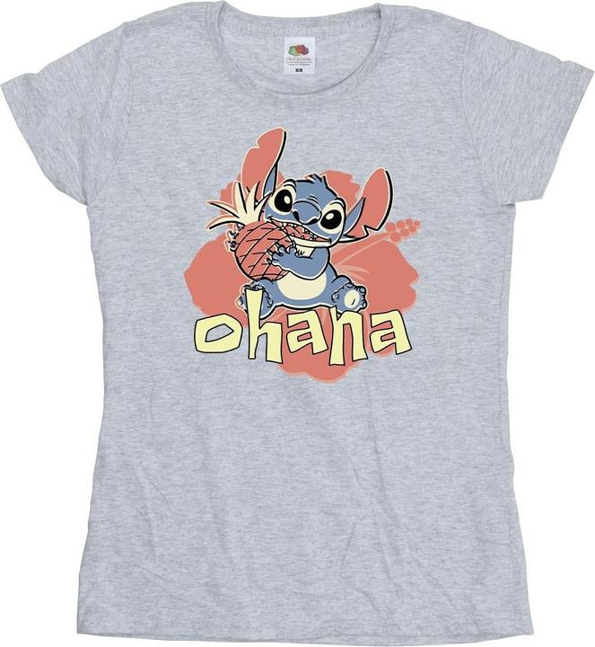 Immagine prodotto Disney Lilo And Stitch Ohana Pineapple Maglietta Donna (L)