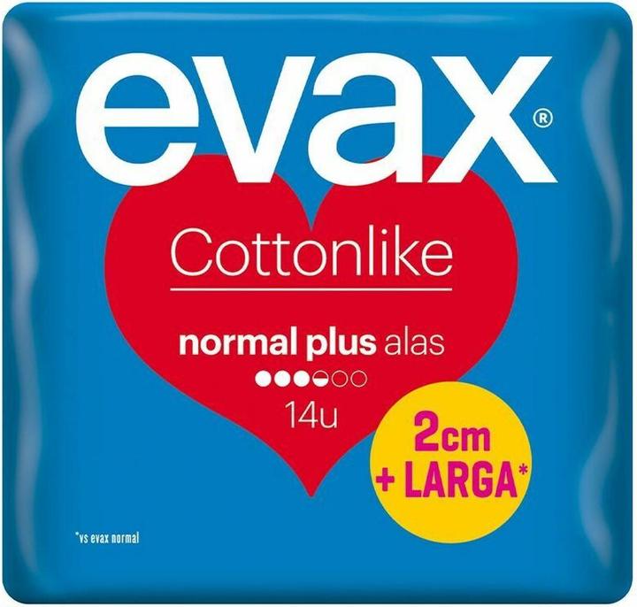 Evax Cottonlike Normal Pads Wings Plus 14U (14 x, Damenbinden)