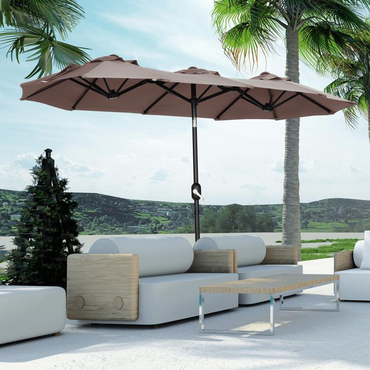 Image du produit Outsunny Parasol double face avec toit anti-vent (1.47 m)