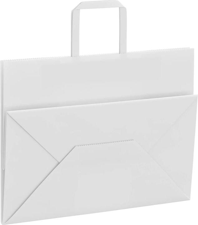 Actual product image VidaXL Kraft paper bags 250 pcs. with handle white 32x17x25 cm paper bag (Gift bag, 250 x)