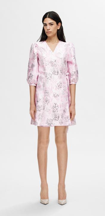 Produktbild Selected Femme Geblümtes Jacquard Wickelkleid (38)