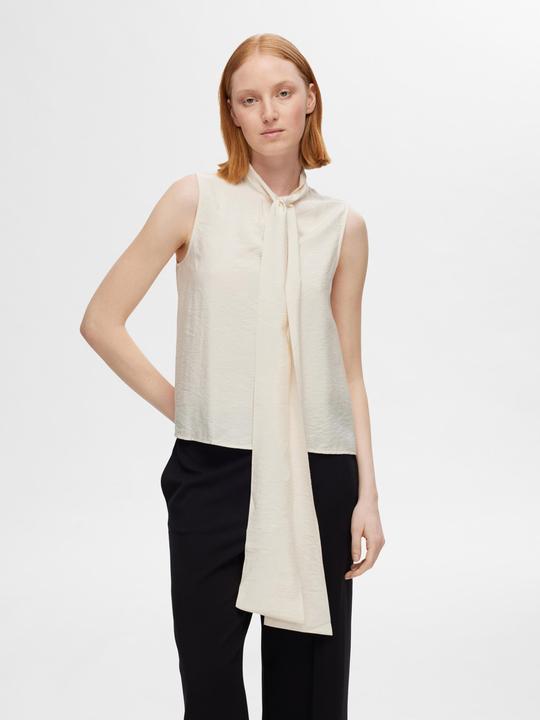 Actual product image Selected Femme Tie collar top without sleeves (40)