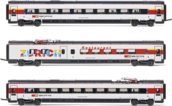 Produktbild Arnold SBB 3-er Set Wagen RABe 503 018 Astoro München-ZH (Spur VI)