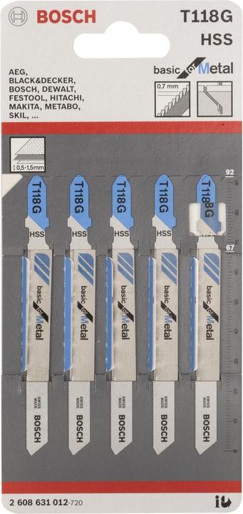 Image du produit Bosch Professional Zubehör T 118 G Basic