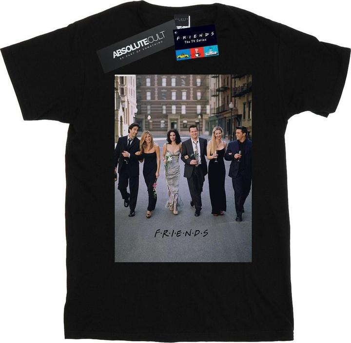 Actual product image Friends Womens/Ladies Champagne And Flowers Cotton Boyfriend T-Shirt (XXL)