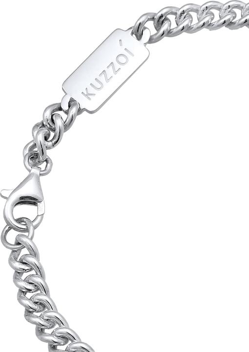 Immagine prodotto Kuzzoi Bracciale Uomo Armatura Rotonda Argento massiccio 925 (21 cm, Argento 925)