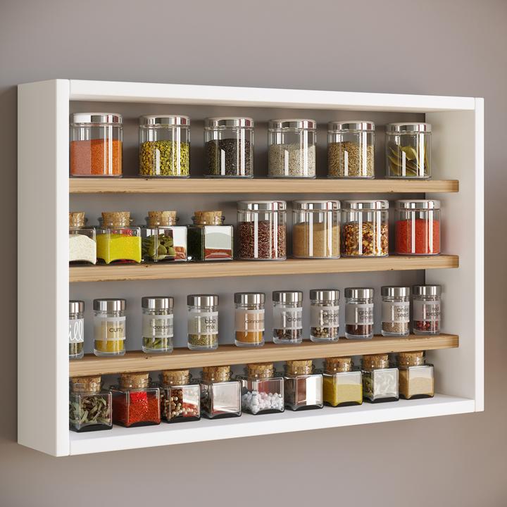 Image du produit VCM Étagère murale Étagère à épices Cuisine Esaldi M (60 x 40 x 10 cm)