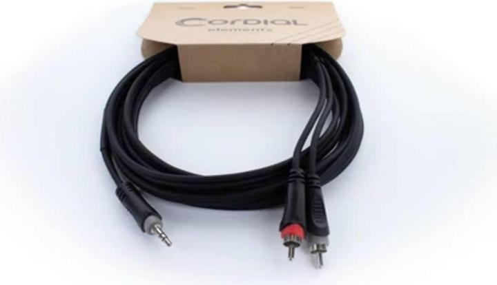 Produktbild Cordial 14856 Klinke / Cinch Audio Y-Adapter (1x Klinkenstecker 3.5 mm - 2x Cinc (3 m, 2.5mm, Cinch)