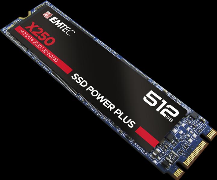 Actual product image Emtec Hard disk SSD X250 512 GB M.2 2280 SATA III (ECSSD512GX250) (512 GB, M.2 2280)