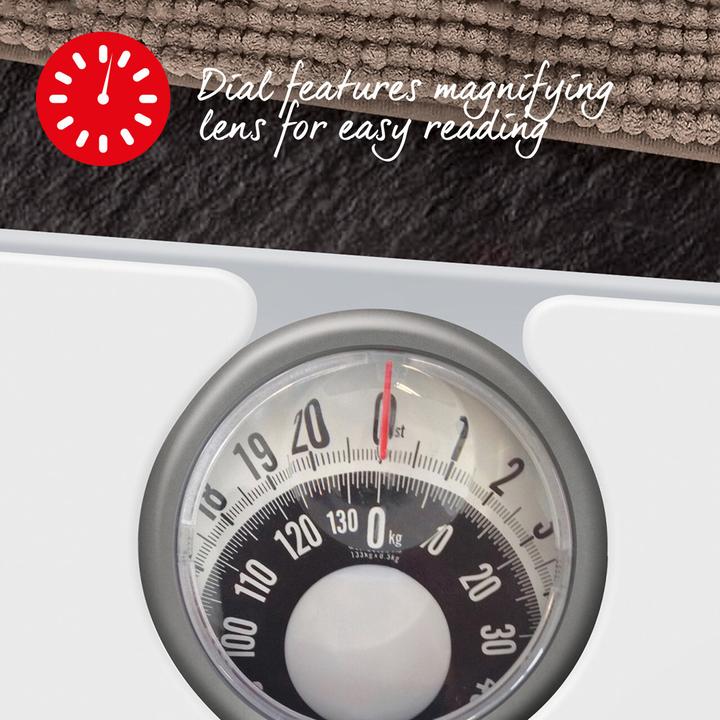 Actual product image Salter 484 WHDRFEU16 Magnifying Lens Mechanical Bathroom Scale (133 kg)