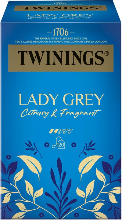 Twinings Teebeutel Lady Grey 20 Stück, Teesorte/Infusion: Zitrone (85 g)