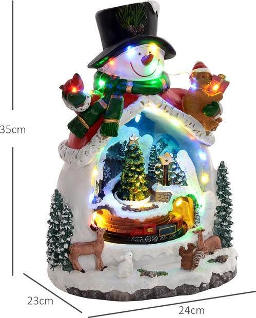 Actual product image Swisshandel24 Weihnachtsdorf mit LED-Leuchtung 24 cm Weihnachtsstadt mit Musik Mehrfarbig