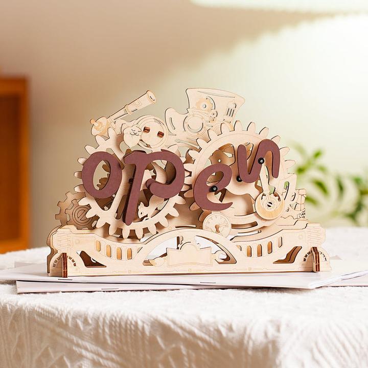 Produktbild Robotime Bausatz Open Closed Schild, Modell Art: Dekoration