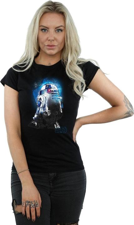 Actual product image Star Wars Womens/Ladies The Last Jedi R2-D2 Brushed Cotton T-Shirt (S)