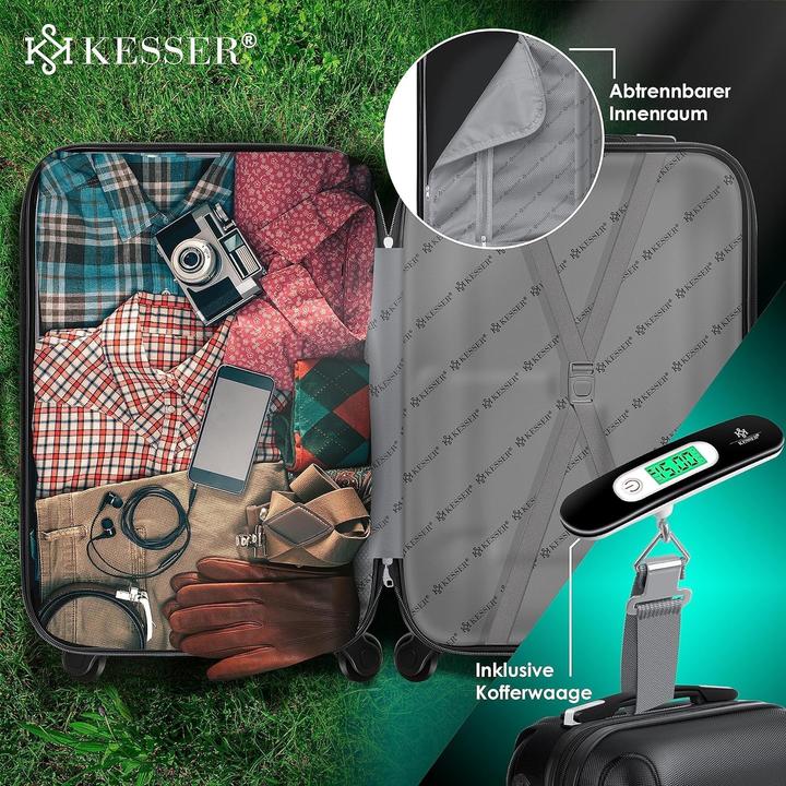 Image du produit Kesser Handgepäck Koffer mit Kofferwaage & Zahlenschloss (55 l, Bagage à main (jusqu'à 50l))