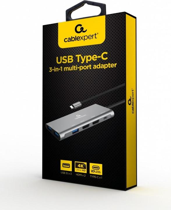 Produktbild Gembird Multi Port Adapter (USB-C, 6 Ports)