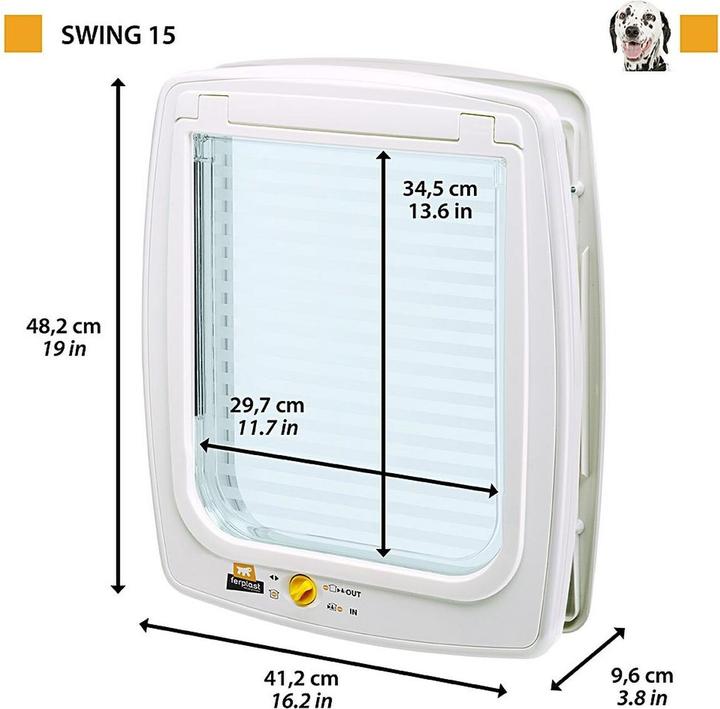 Actual product image Ferplast Tarp SWING 15 T BROWN (Manual cat flap)