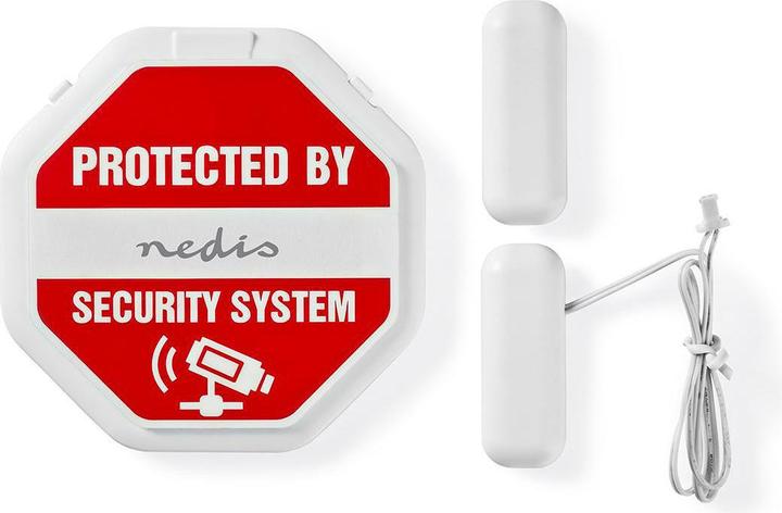 Immagine prodotto Nedis Allarme da porta a finestra alimentato a batteria 2X CR2032 85 dB Bianco