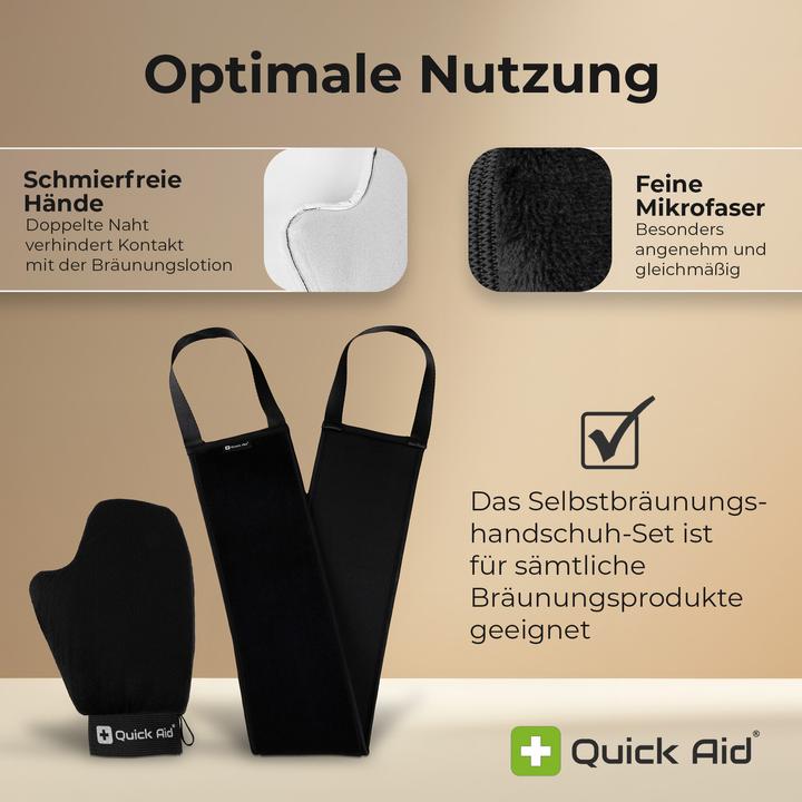 Produktbild Quick Aid Selbstbräuner Handschuh Set (Zubehör Selbstbräunung)