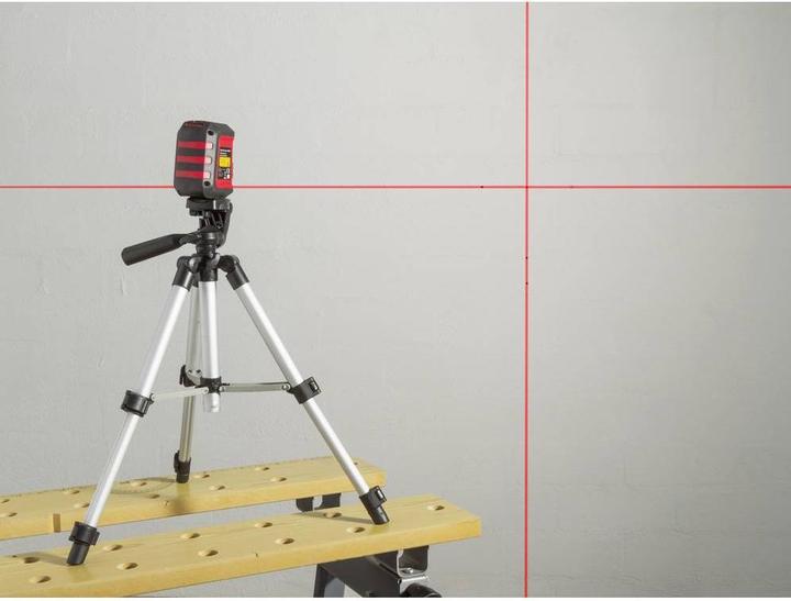 Actual product image Toolcraft Cross line laser CL8 with tripod