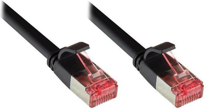 Produktbild Varia Patchkabel, Cat. 6, U/FTP, FLACHKABEL, PVC, CU, 250 MHz, schwarz, 3m (U/FTP, CAT6, 3 m)