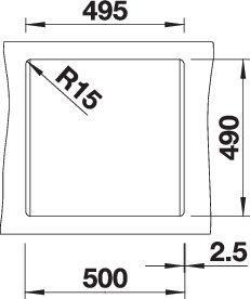 Actual product image Blanco Dalago 5 (Top-mounted sink, 51 cm, 51.50 cm)