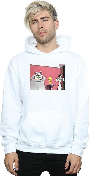 Actual product image Looney Tunes Mens Christmas Postcard Hoodie (5XL)