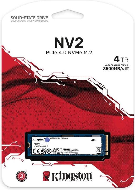 Actual product image Kingston NV2 (4000 GB, M.2 2280)