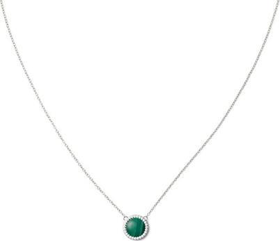 Daniel Wellington Charming Necklace With Green Malachite And Crystals Audrey Dw00401455