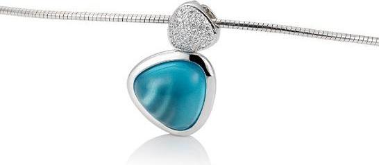 Breuning ANHÄNGER - ED.TOP.DUNKEL (SWISS BLUE)/Brill. 0,231 Ct. H/si (585, - Gold)