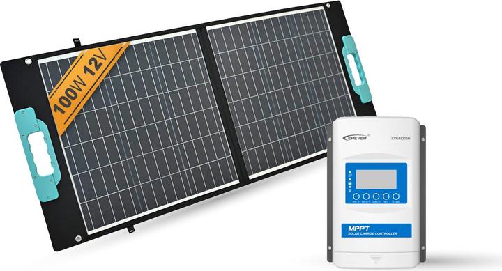 Actual product image Enjoy solar Gaia Foldable Solar Panel - 100W/12V Set (100 W, 3.40 kg)