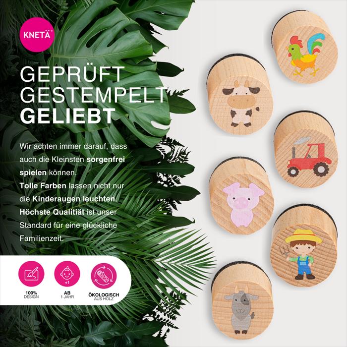 Actual product image Knetä Wooden Stamp Set Bauärnhof