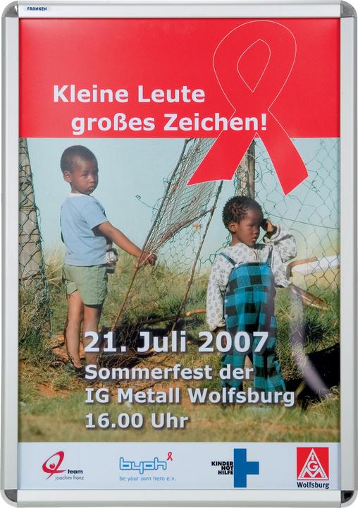 Image du produit Franken Cadre pour poster DIN A1, 32 mm profil du cadre aluminium anodisé argenté cadre à encliqueter (59 x 84 cm)