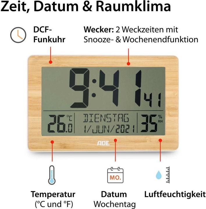 Immagine prodotto ADE Orologio da parete radiocomandato
