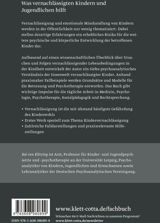 Produktbild Vernachlässigung (Deutsch, Kai von Klitzing, 2022)