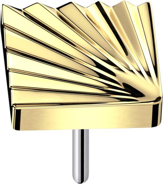 Immagine prodotto Star Piercing Threadless Diamantschliff Scheibe Quadratisch vergoldet (senza ottone, Titanio G23)
