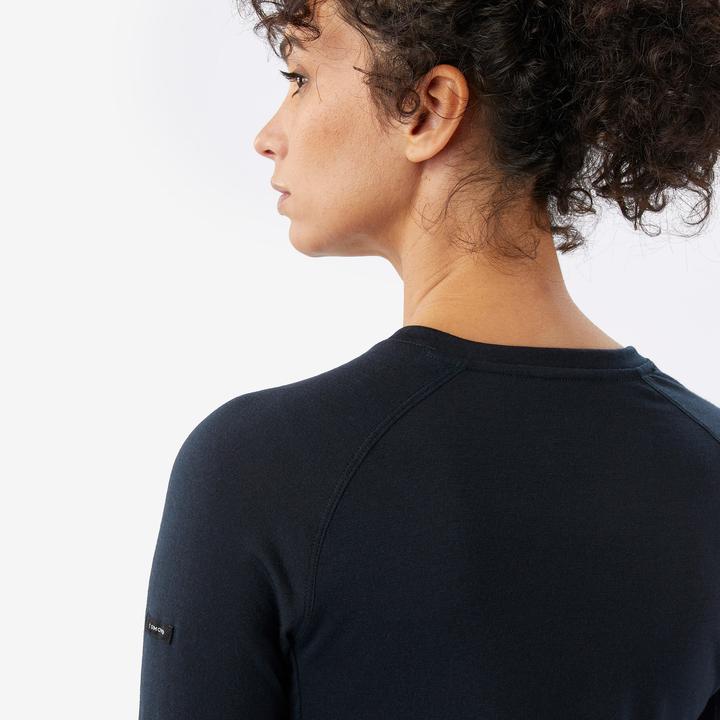 Actual product image Forclaz Merinoshirt Damen langarm - Merino Resist blau (L)