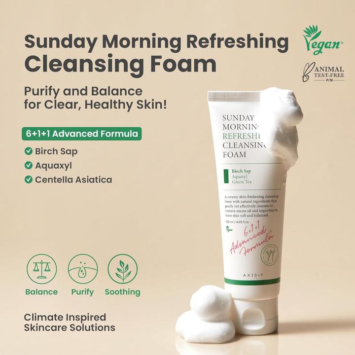 Produktbild Axis-Y 6+1+1 - Sunday Morning Refreshing Cleansing Foam (Reinigungstücher, 120 ml)