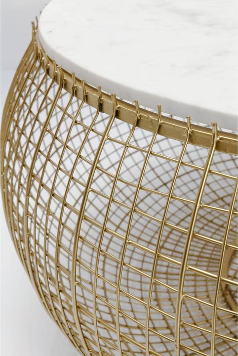 Image du produit Kare Design Table basse Cesta Marble doré Ø100cm (Ø 102 x 42 cm)