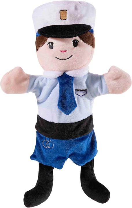 Actual product image Heunec 395671 - Handpuppe Polizist, Handspielpuppe, Stoffpuppe, ca. 24 cm