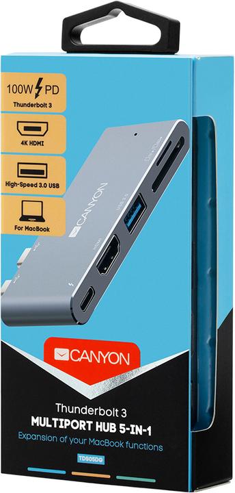 Produktbild Canyon Docking Station DS-5B (Thunderbolt, 5 Ports)