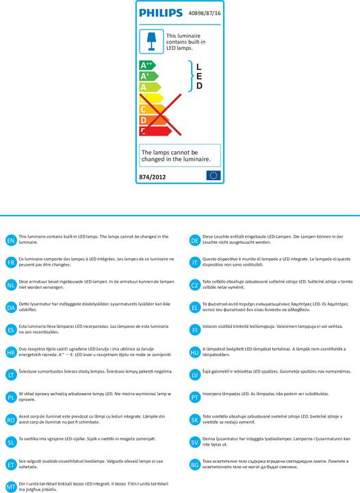 Image du produit Philips Suspension LED myLiving Fado gris 4.5W 40898/87/16