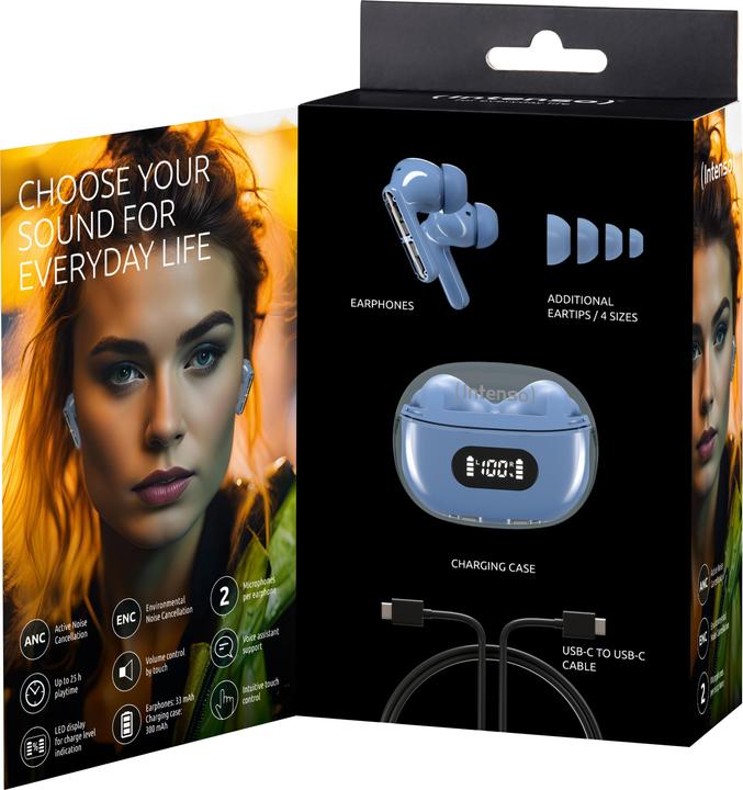 Actual product image Intenso Buds Plus T315AE (ANC, 7.50 h, Wireless)