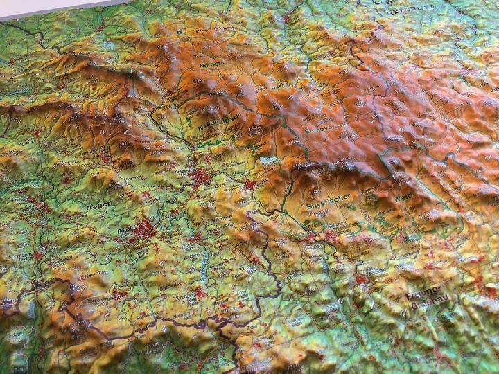 Produktbild Bayerischer Wald Reliefkarte klein