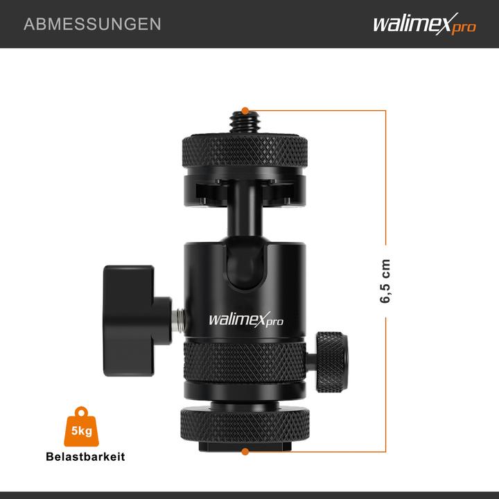 Produktbild Walimex pro Multi Mini-Kugelkopf Single Shoe (Kugelkopf)